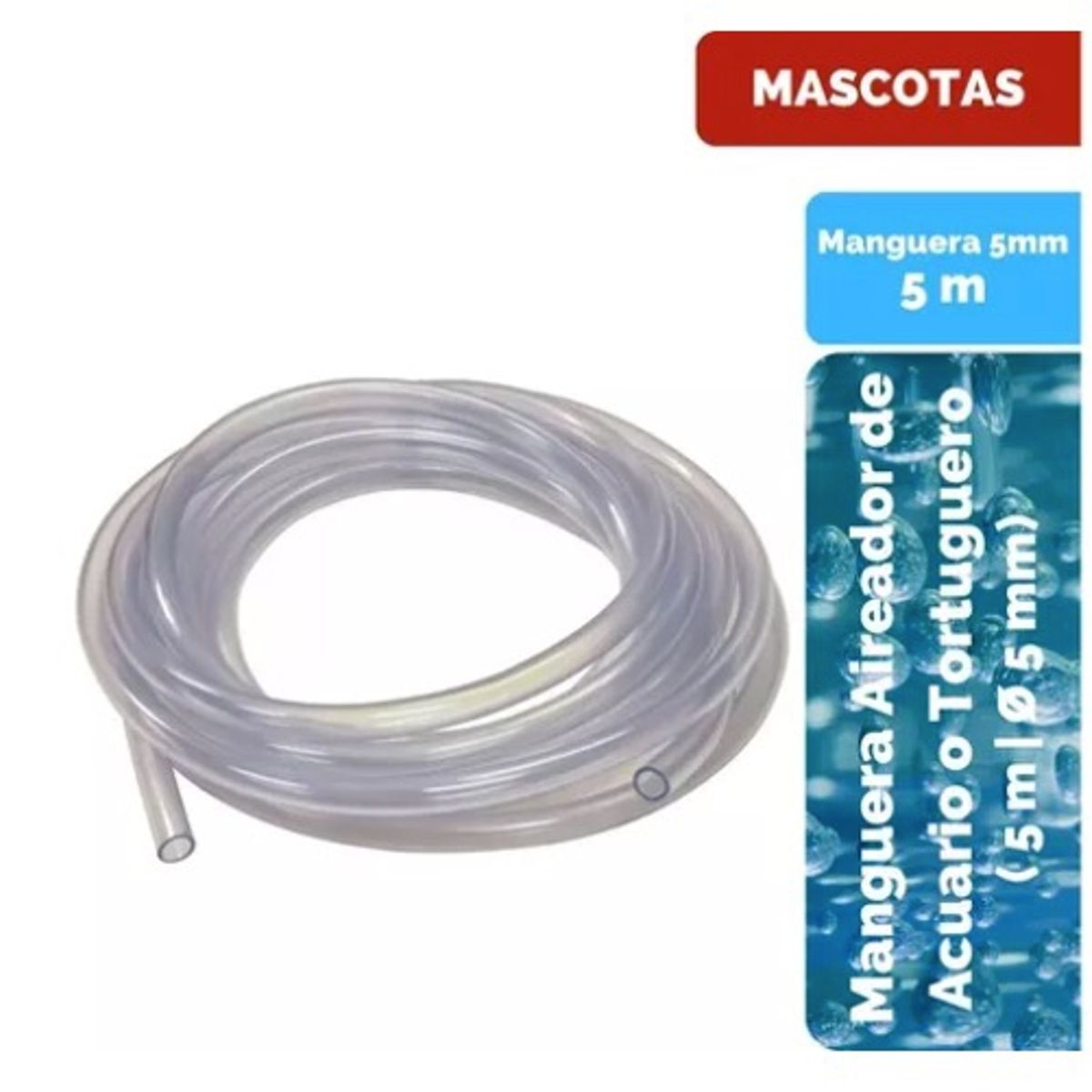 GENERICO - Manguera Para Aire De Acuario O Tortuguero Ø 5mm Largo 5m