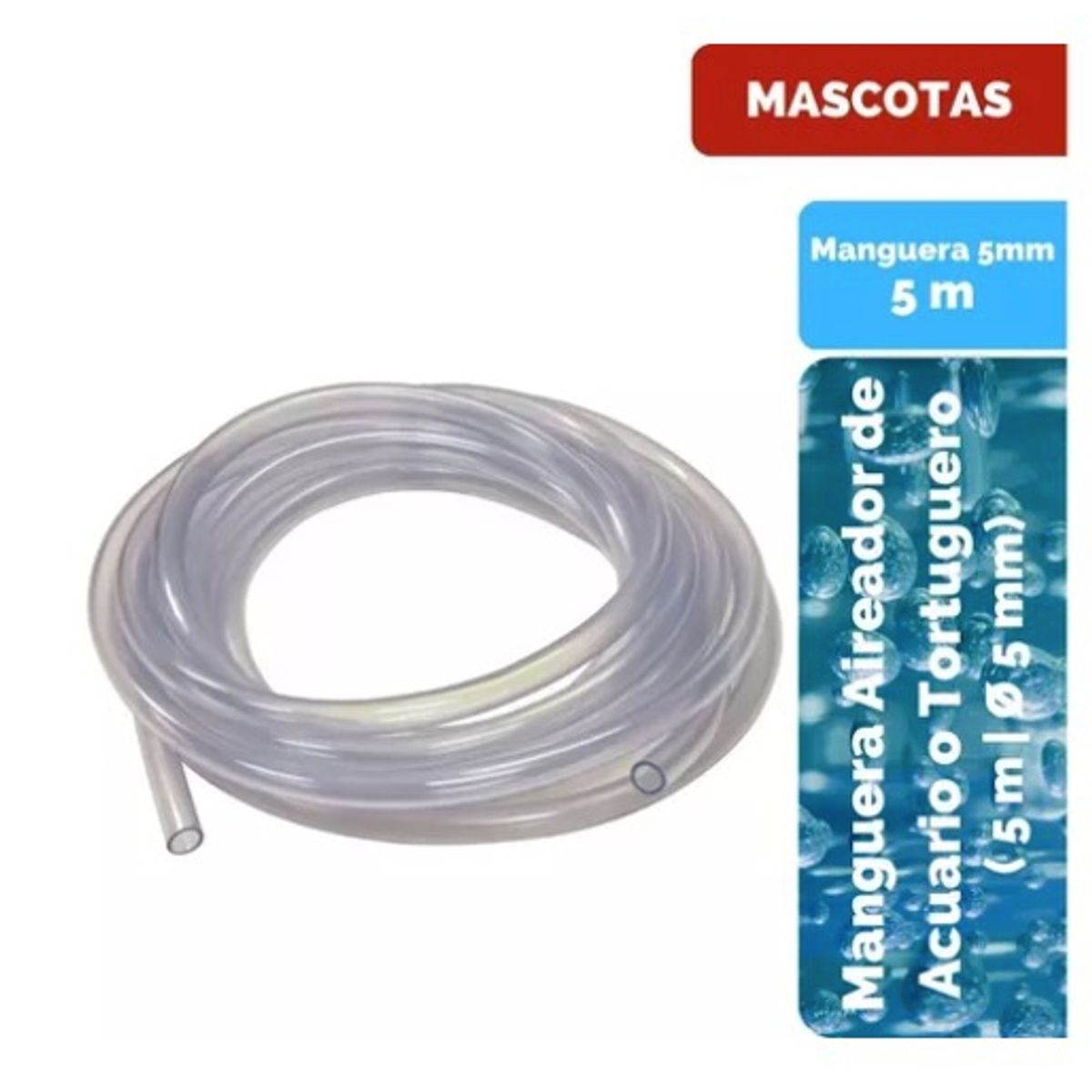GENERICO - Manguera Para Aire De Acuario O Tortuguero Ø 5mm Largo 5m