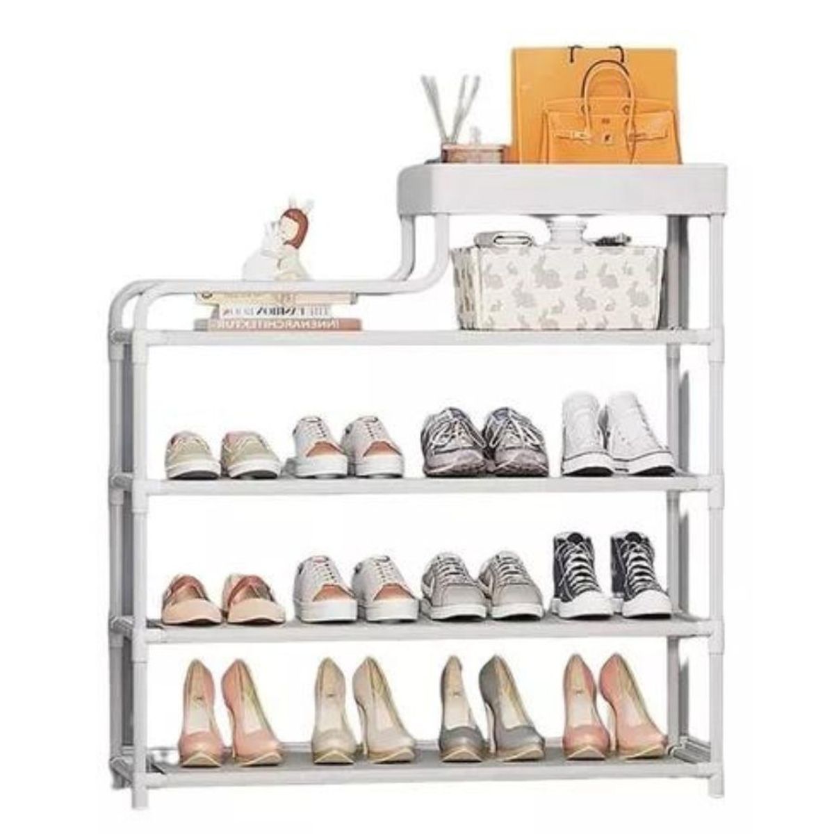 GENERICO - Organizadores Zapatos Mueble Ropa Zapatero Armable 5 Niveles Blanco
