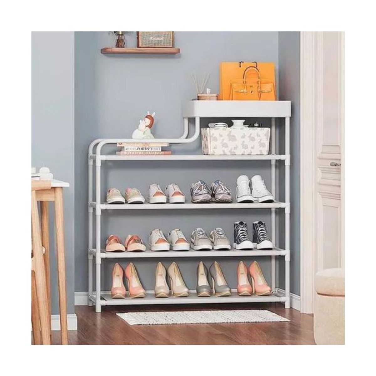 GENERICO - Organizadores Zapatos Mueble Ropa Zapatero Armable 5 Niveles Blanco