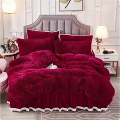 GENERICO - COBERTOR PELUDITO CON CHIPORRO 2 plaza, CALIDO, SUAVE. COLOR BURDEO
