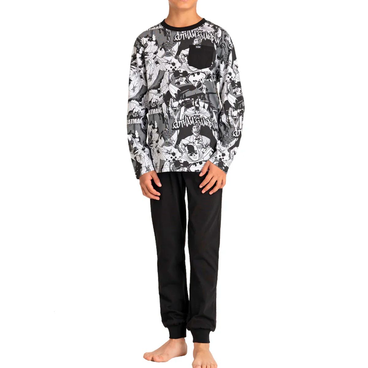 TOP - Pijama De Algodón Niño Invierno BATMAN Top