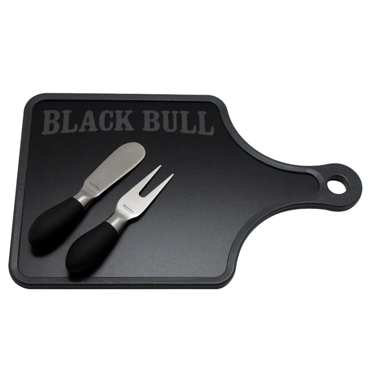 BLACK BULL - Set de Aperitivos Black Bull con Cuchillo y Tenedor - Negro