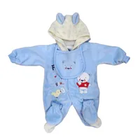 Set Osito Enterito Babero Mitones Bebe Niño Polar