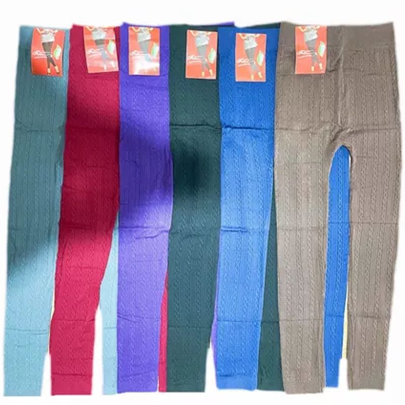 EVERSO - 3 Unidades Calzas Polar Sin Costura Mujer Con Diseños