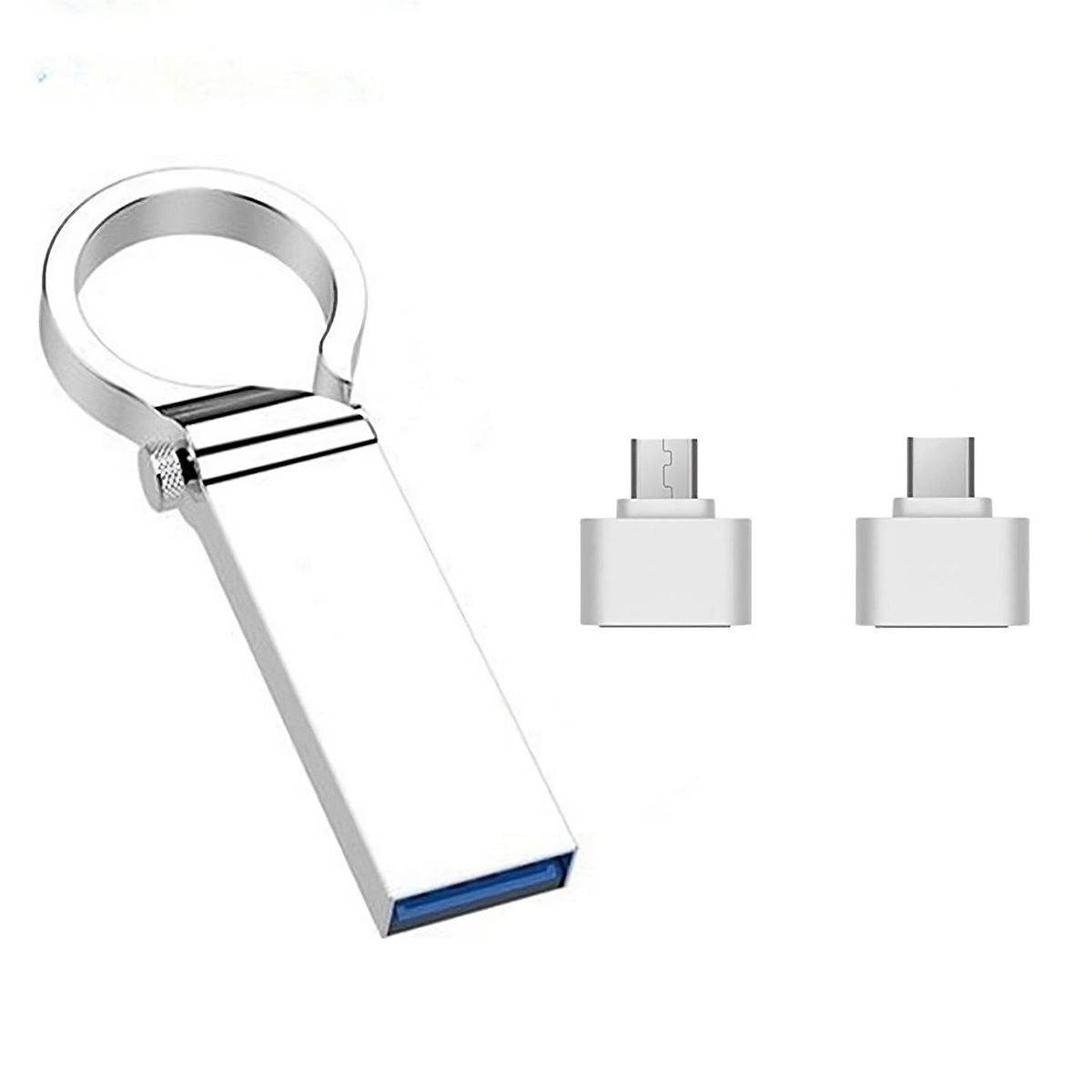 GENERICO - Pendrive Llavero 2 Tb - 3.0 + Adaptador Otg Y Tc