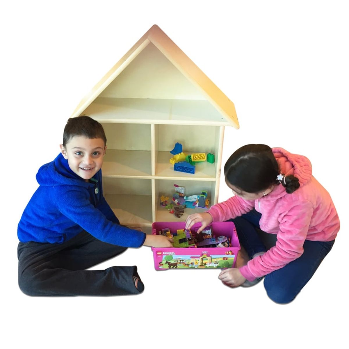 GROWME - Casa muñecas juguetes Infantil Niños - estante al piso madera