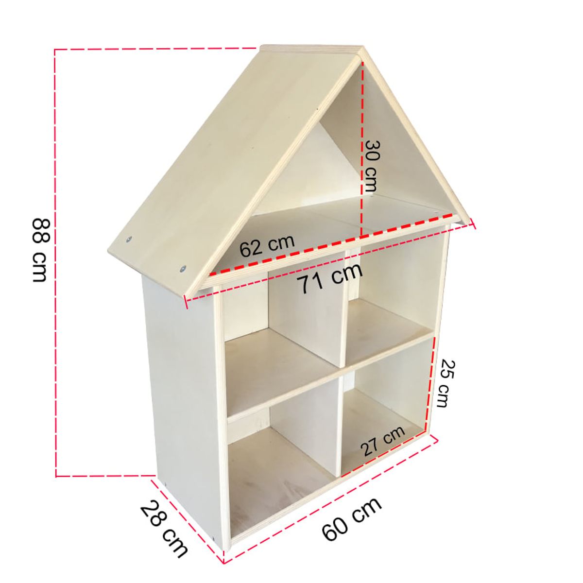GROWME - Casa muñecas juguetes Infantil Niños - estante al piso madera