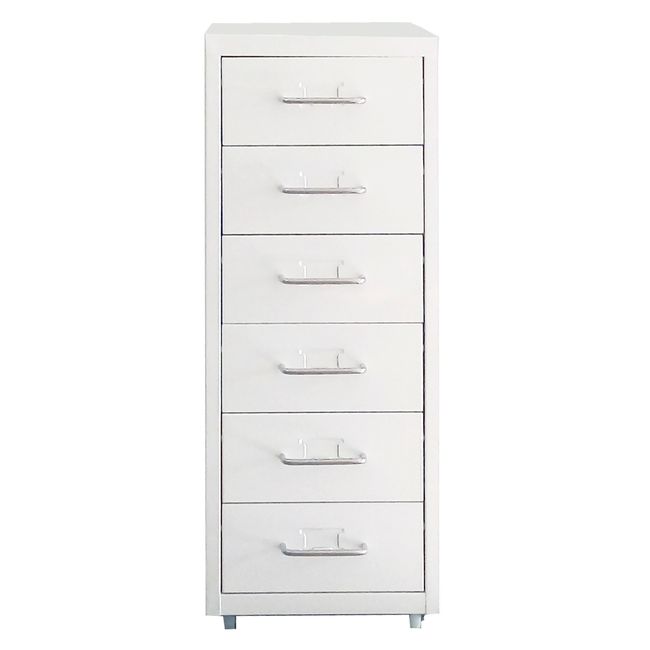 MOBITAT - Cajonera blanca 6 cajones con ruedas Mobitat