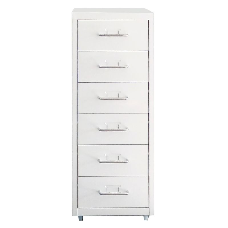 MOBITAT - Cajonera blanca 6 cajones con ruedas Mobitat