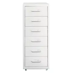 MOBITAT - Cajonera blanca 6 cajones con ruedas