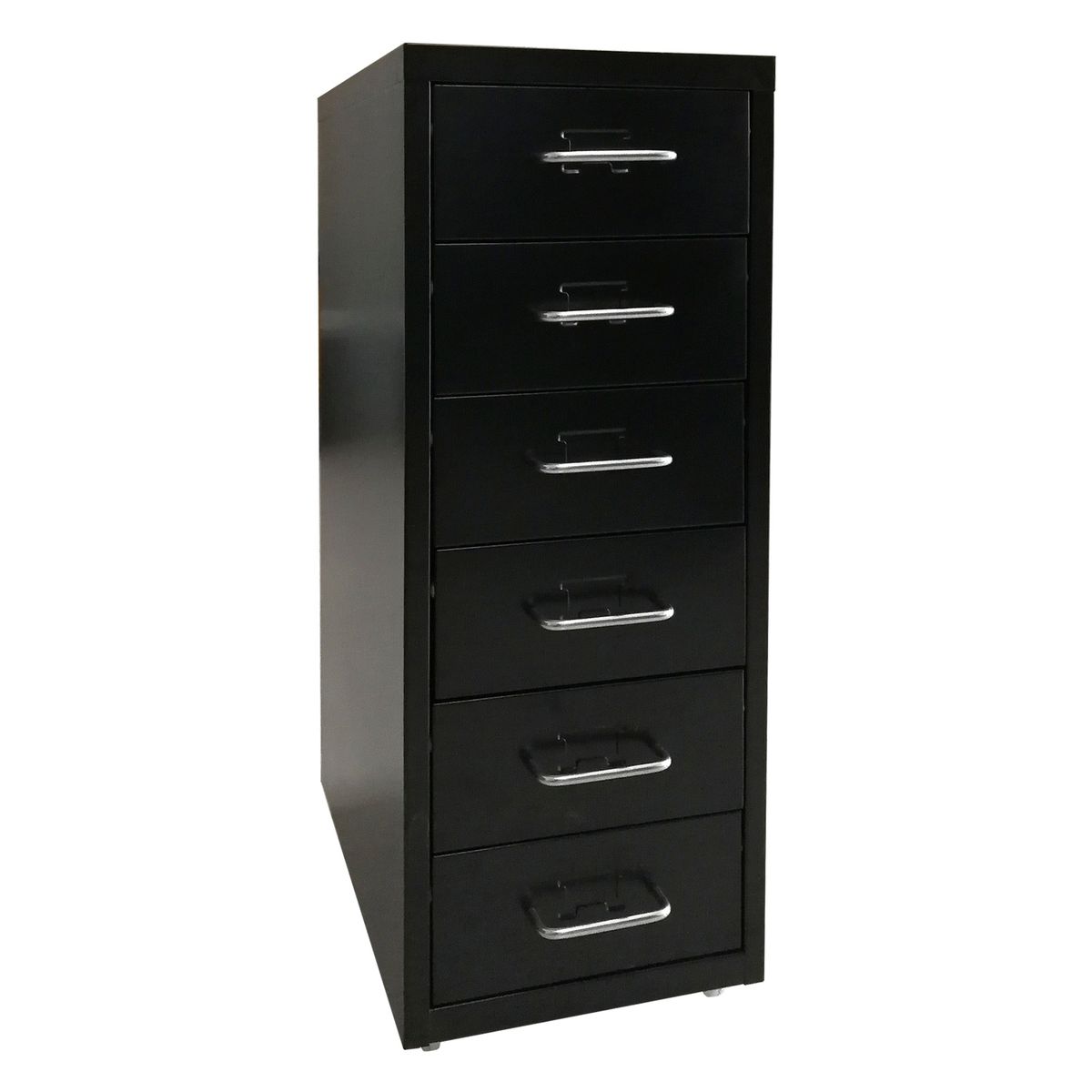 MOBITAT - Cajonera negra 6 cajones con ruedas Mobitat