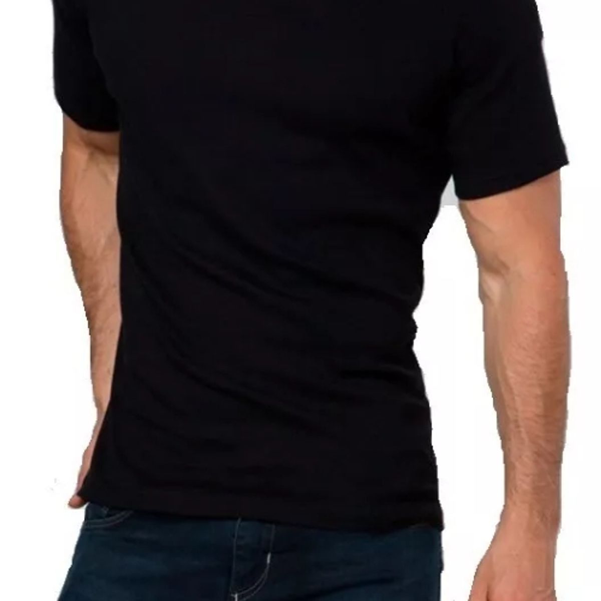 LADY GENNY - Camiseta Manga Corta Algodón Rib Cuello V Jockey