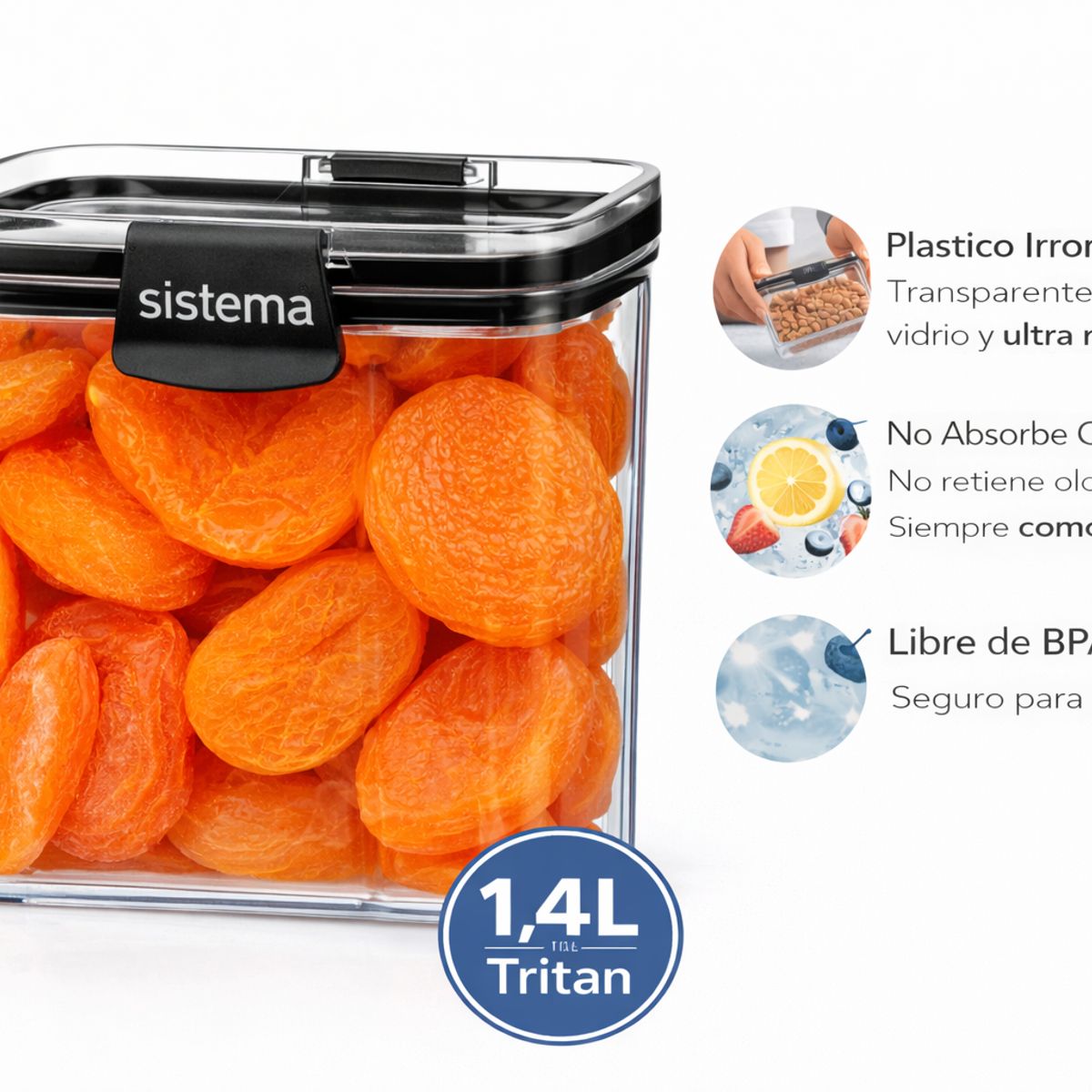 SISTEMA - Contenedor Hermetico Sistema Ultra de 1,4 Lts.- Fabricado en Nueva Zelandia