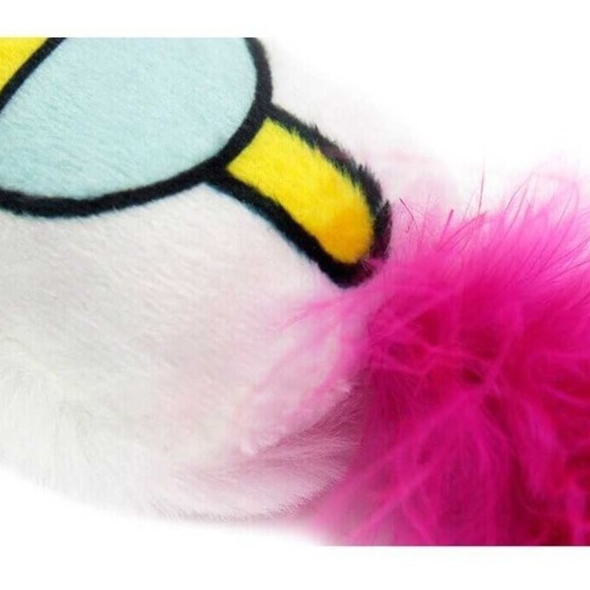 GENERICO - Juguete De Gato Helado Con Cola Pluma Rosada 21 X 7 Cm.