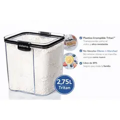 SISTEMA - Contenedor Hermetico Ultra de 2,75 Lts.- Fabricado en Nueva Zelandia