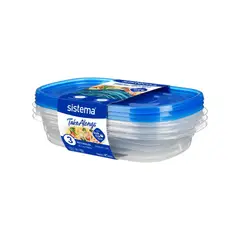 SISTEMA - Set de 3 Contenedores de 950 ml. - Fabricados en Nueva Zelandia