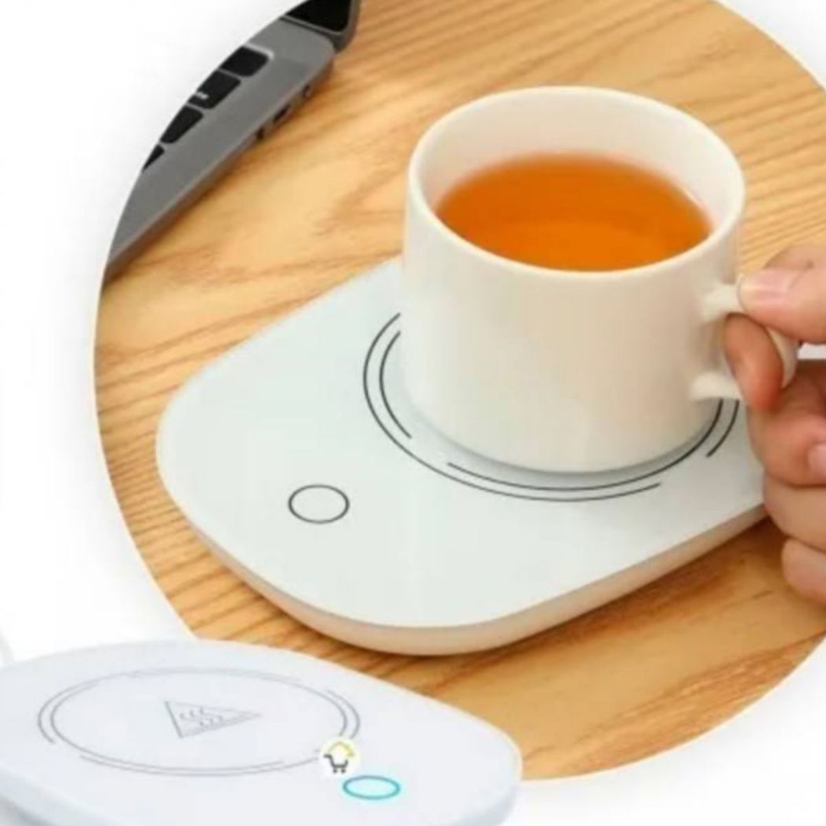 GENERICO - Taza De Café Con Calentador Eléctrico Cuchara Set Taza Mug