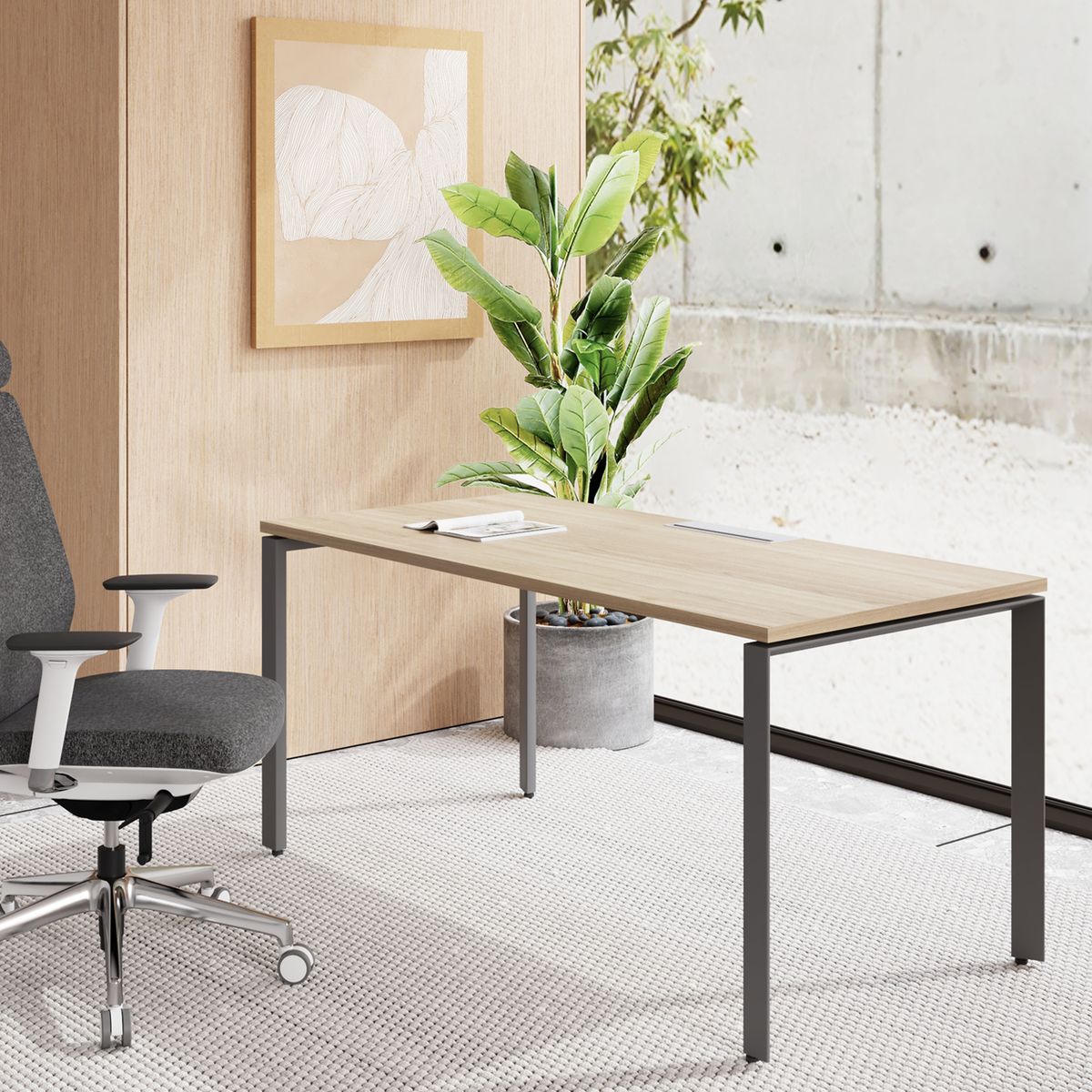 FORM OFFICE - Escritorio Space 160x70 Natura/Gris Form