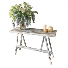 M&D MADERA & DECO - Arrimo Venecia Blanco avejentado decapado Marca MD