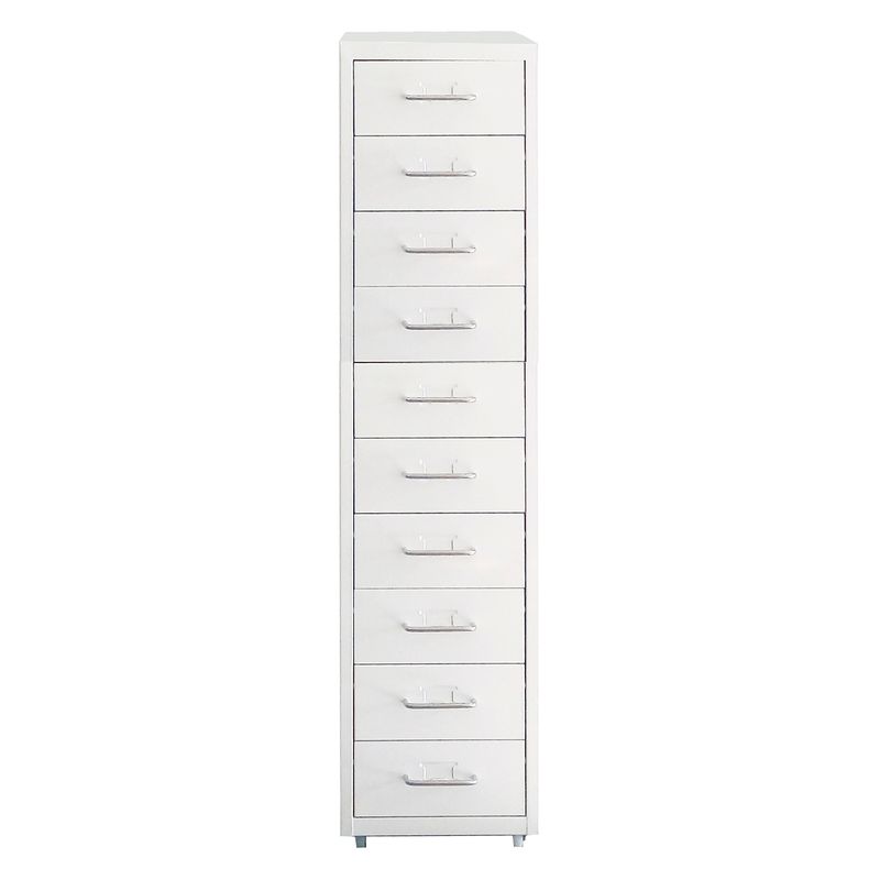 MOBITAT - Cajonera blanca 10 cajones con ruedas Mobitat