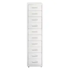 MOBITAT - Cajonera blanca 10 cajones con ruedas