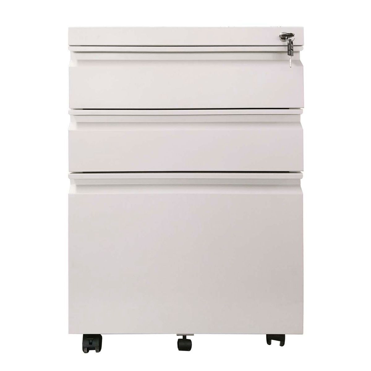 MOBITAT - Cajonera Metálica para carpetas con ruedas y llave