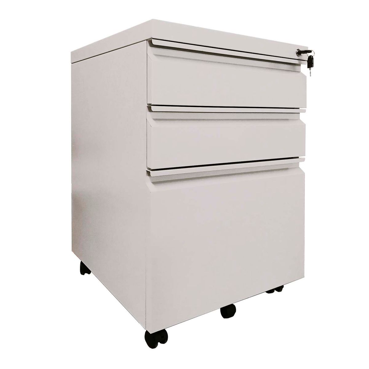 MOBITAT - Cajonera Metálica para carpetas con ruedas y llave