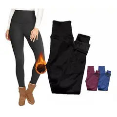 EVERSO - Calza Mujer Algodon Con Chiporro Para Invierno
