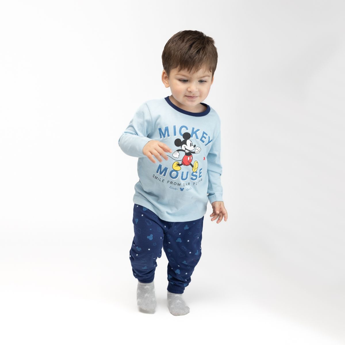 DISNEY - Pijama Niño Mickey Happy Walk Azul Disney