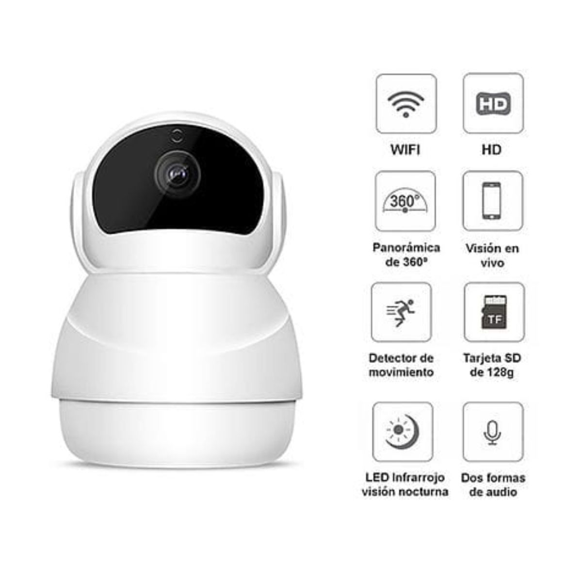OEM - CAMARA WIFI ROBOTICA  360 MONITOR BEBE
