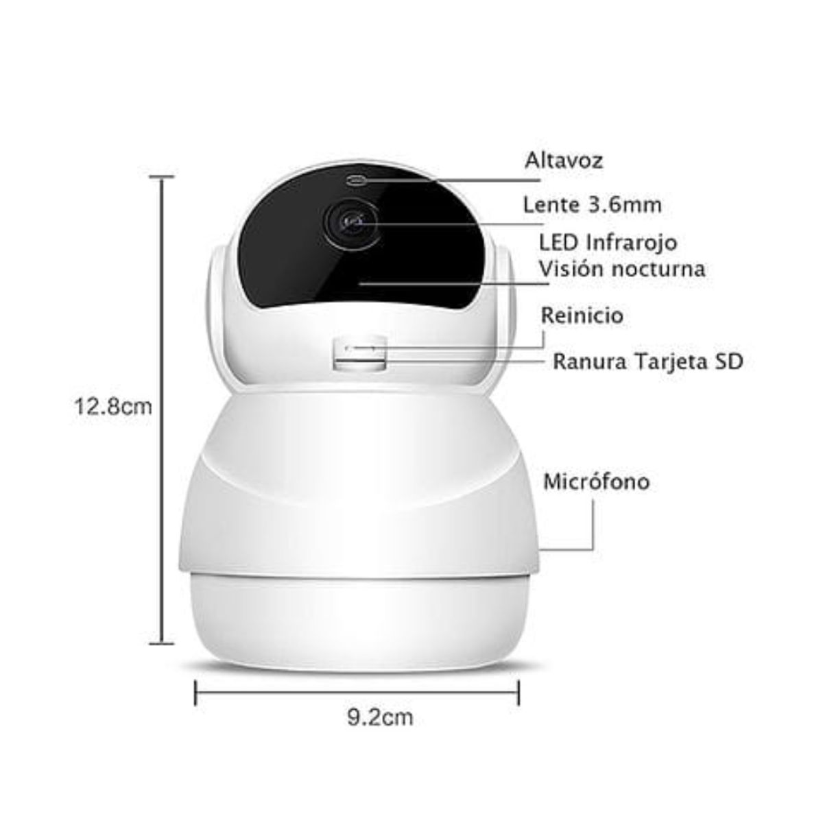 OEM - CAMARA WIFI ROBOTICA  360 MONITOR BEBE