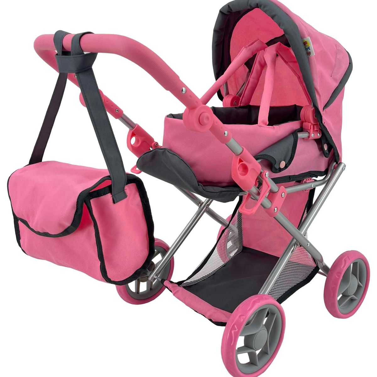 BESTOYS - Coche Muñeca Cuna Travel Y Bolso Bestoys Rosa