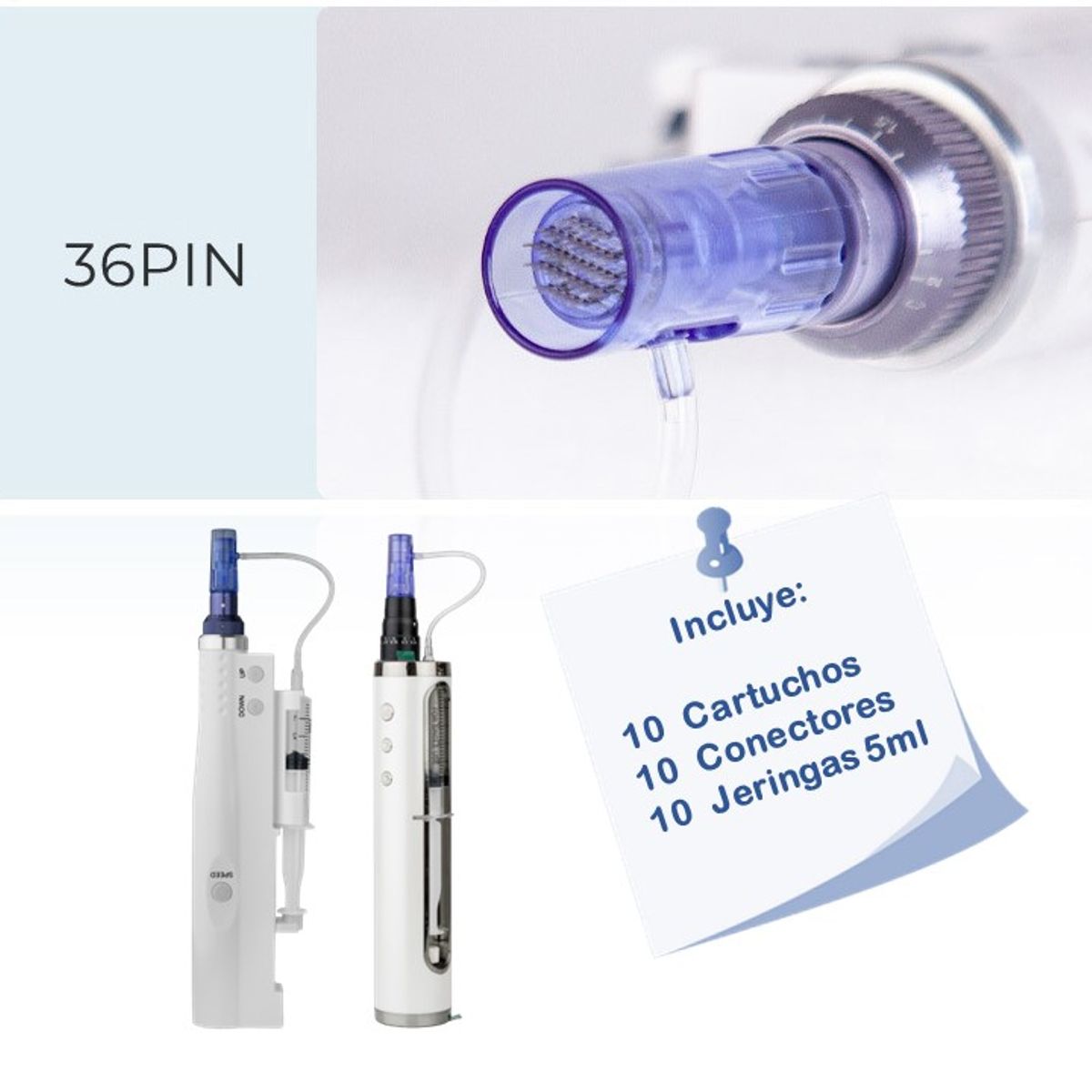 GENERICO - Cartucho Dermapen Inyector 36 Pines Pack 10