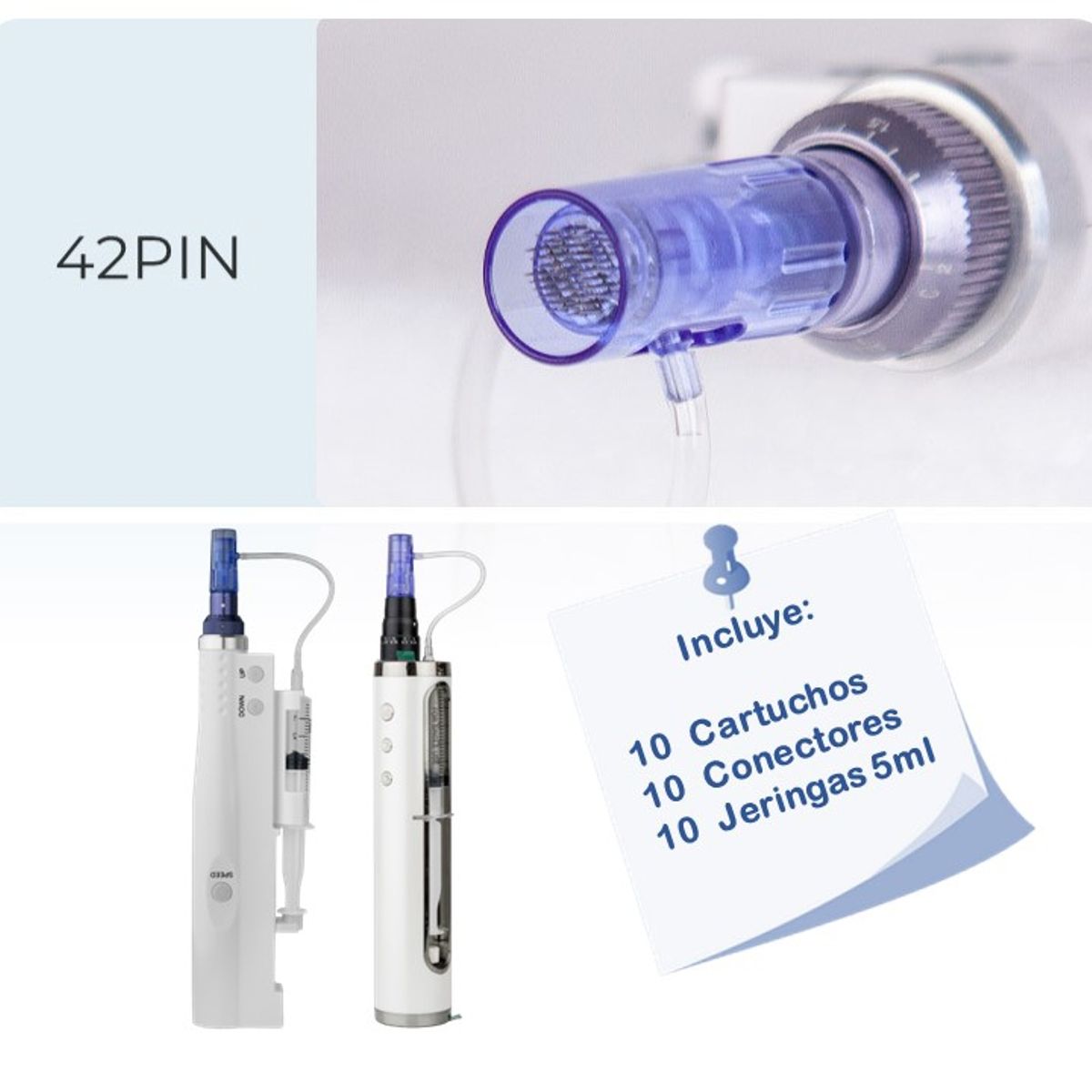 GENERICO - Cartucho Dermapen Inyector 42 Pines Pack 10