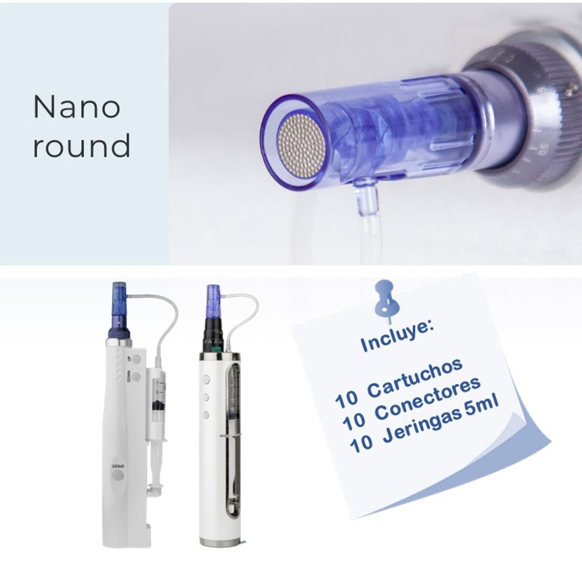 GENERICO - Cartucho Dermapen Inyector Nano Round Pack 10