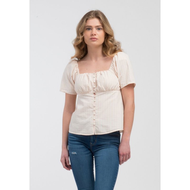 LEVIS - Blusa Mujer Lisa Beige Levis