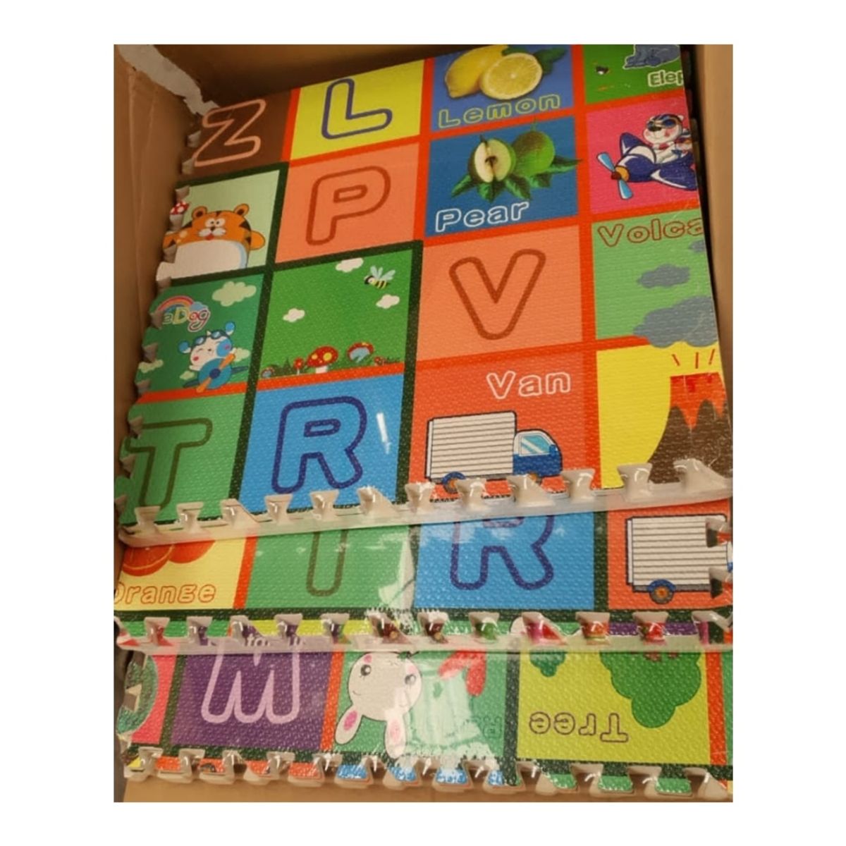 GENERICO - Alfombra / Piso / Goma Eva Letras 4 Piezas 60x60