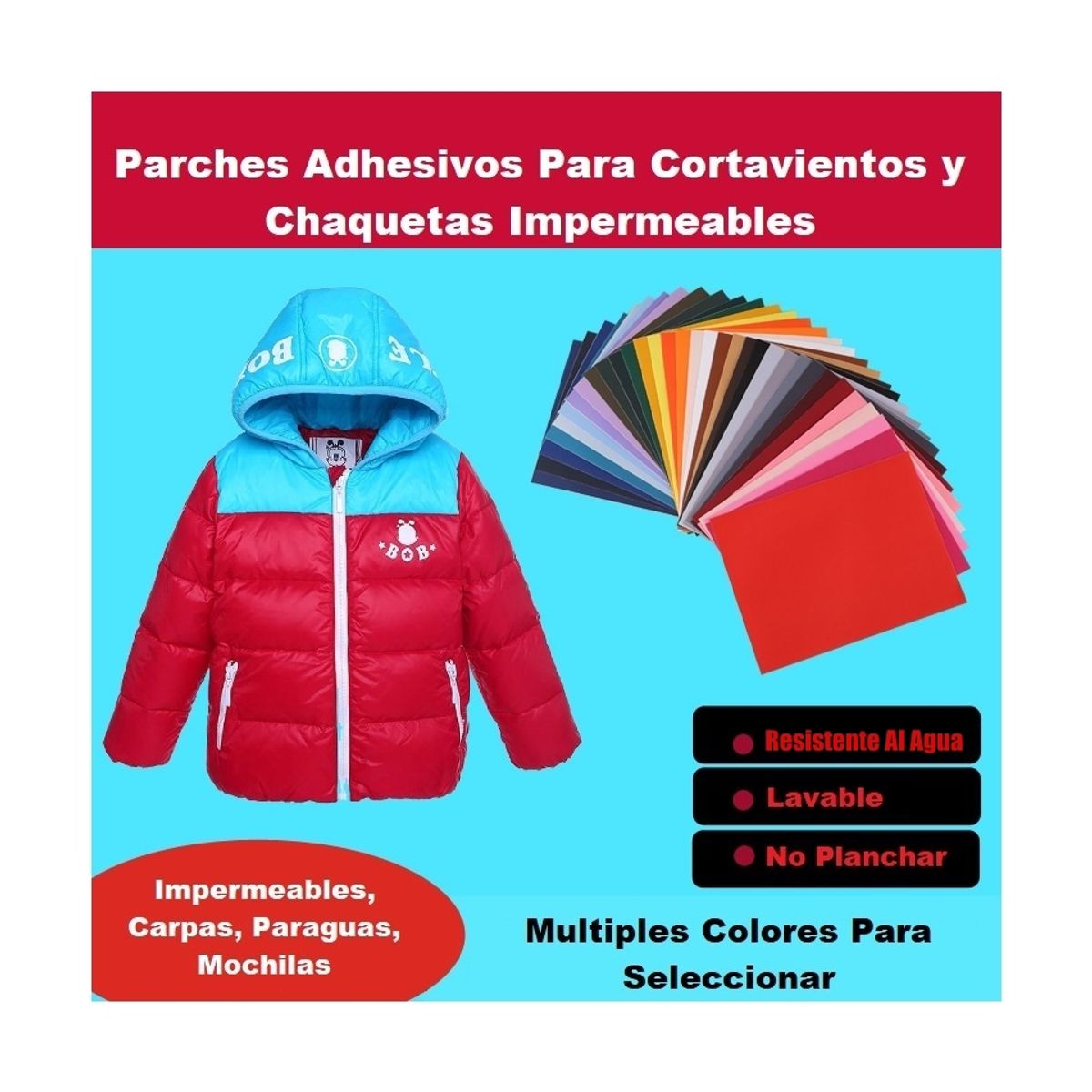 GENERICO - Parche Nylon Adhesivo Reparar Parkas Carpas Amarillo Claro