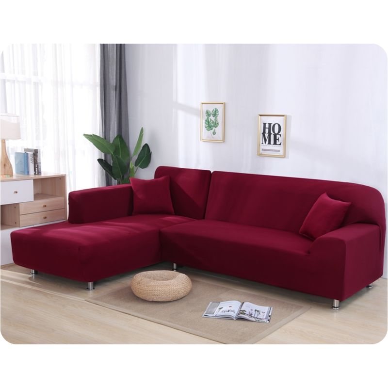 GENERICO - FUNDA CUBRE SILLON SECCIONAL TIPO L BURDEO ELASTICADA AJUSTABLE
