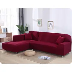 GENERICO - FUNDA CUBRE SILLON SECCIONAL TIPO L BURDEO ELASTICADA AJUSTABLE