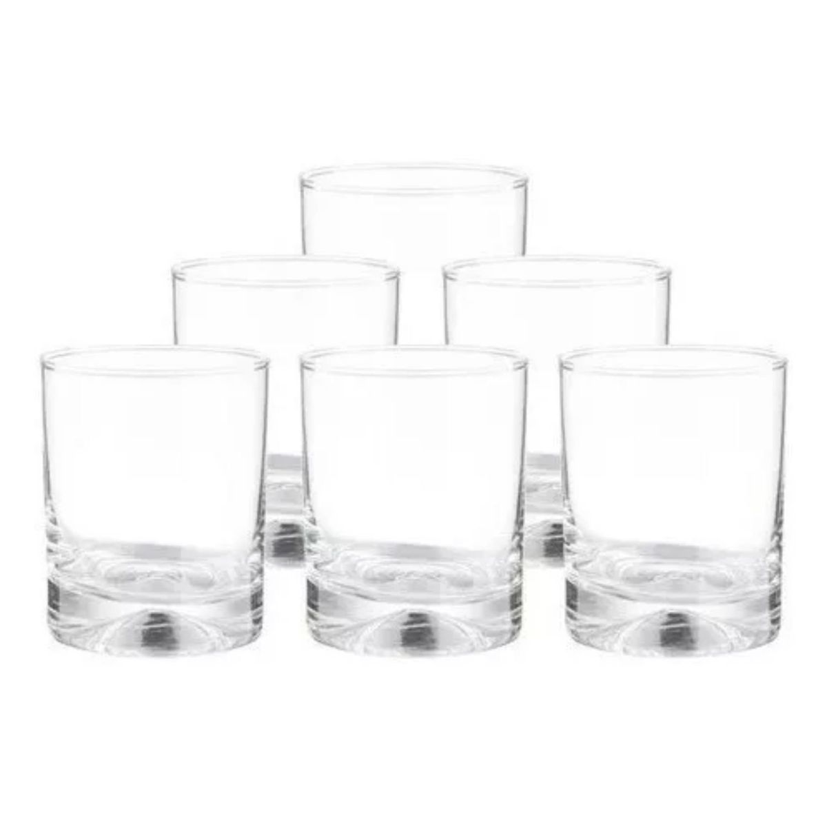 CRISTAR - Juego 6 Vasos Bajos Manhatan Jugo Whisky Bebidas 340cc.