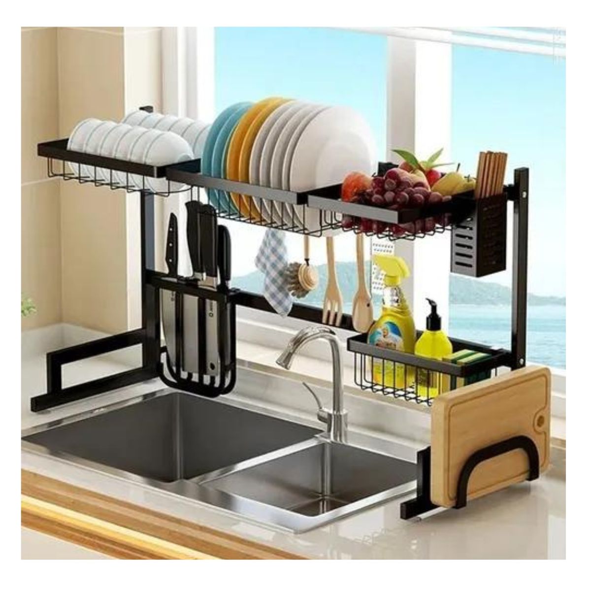 GENERICO - Rack Escurridor Organizador Cocina Secador Platos 85cm X L