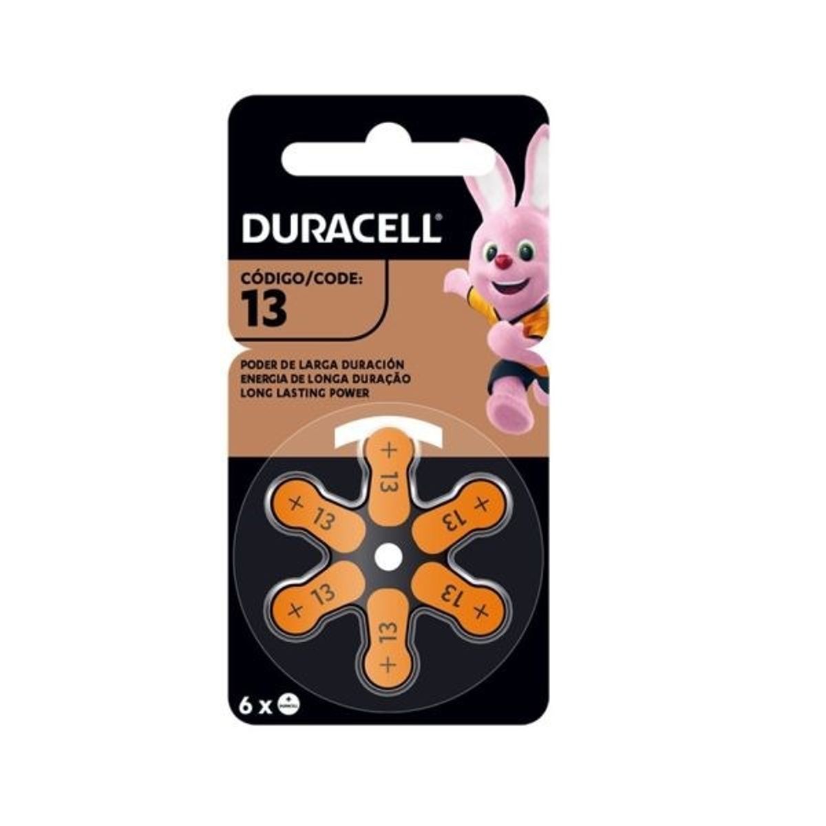DURACELL - Pila para Audífonos Tamaño 13 Duracell 6 Unidades