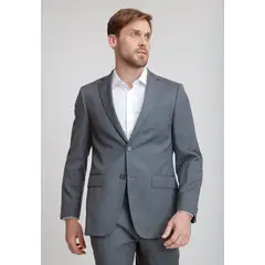 TRIAL - Chaqueta Hombre Formal Lana S100'S Liso Slim Mix&Color Marengo