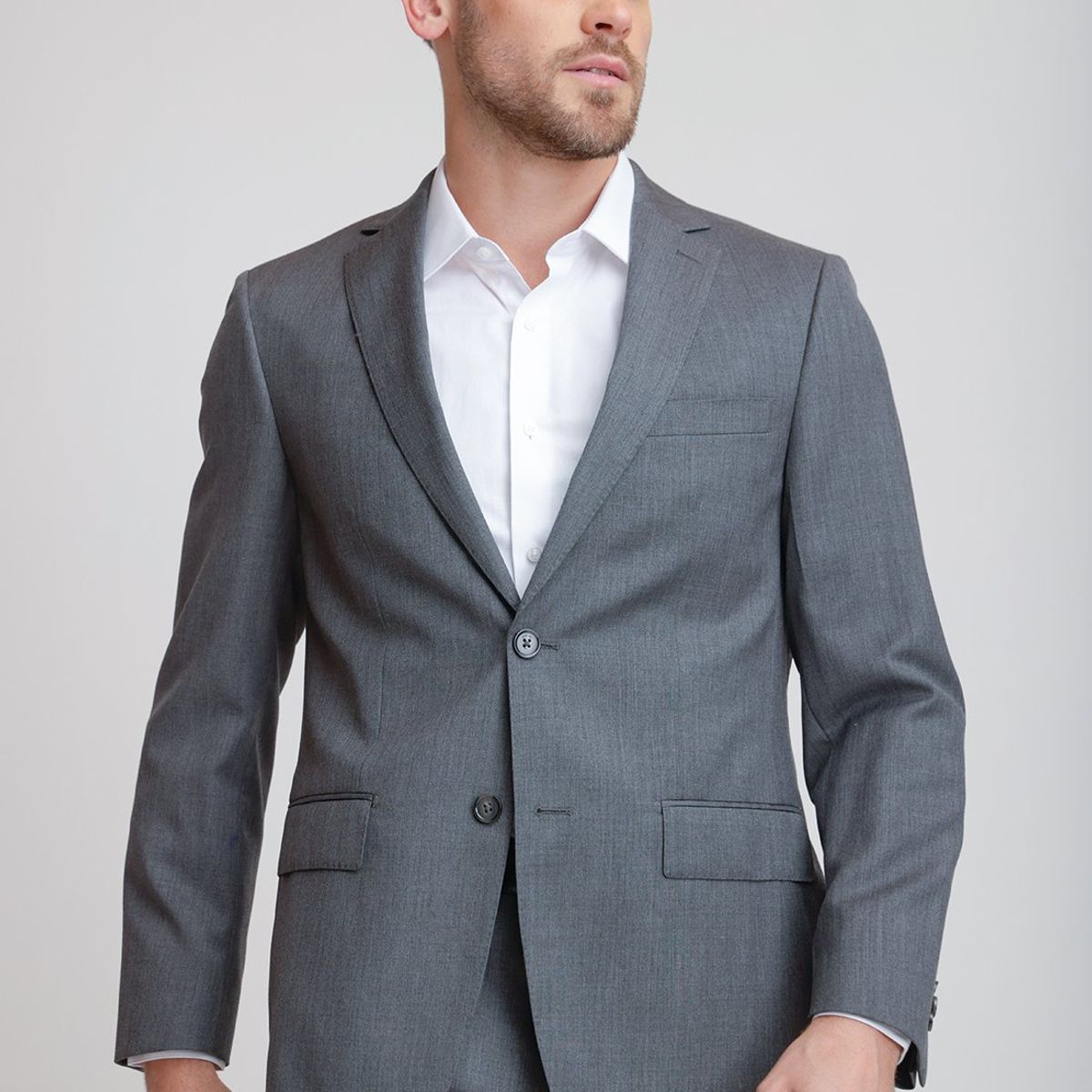 TRIAL - Chaqueta Hombre Formal Lana S100'S Liso Slim Mix&Color Marengo