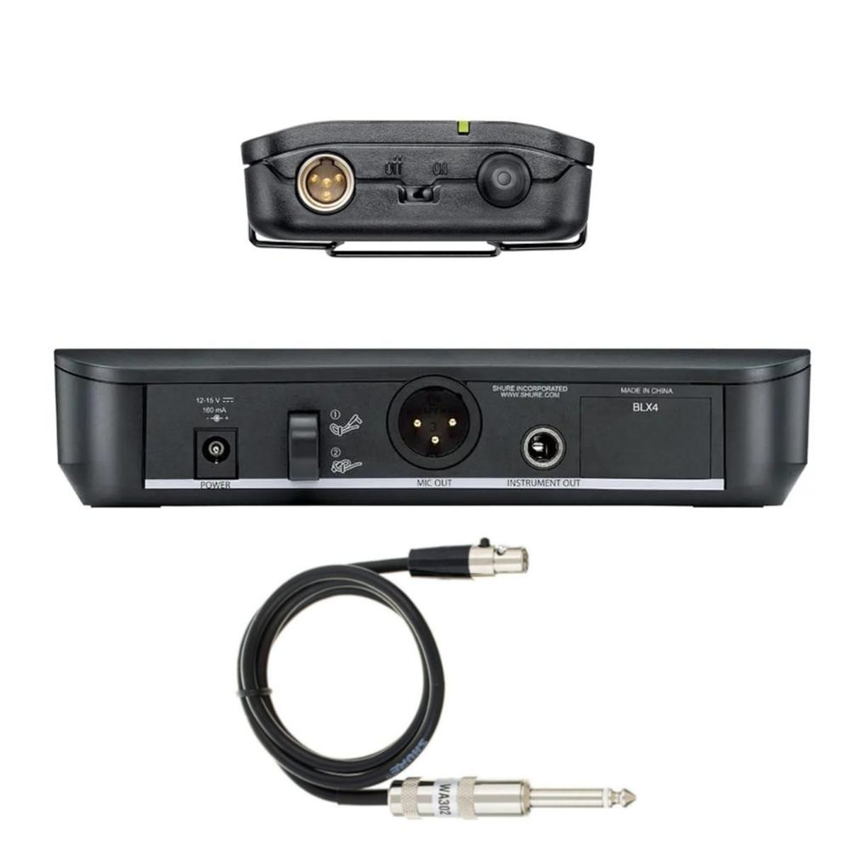 SHURE - Sistema Inalambrico para Guitarra Shure BLX14-M15 - Negro