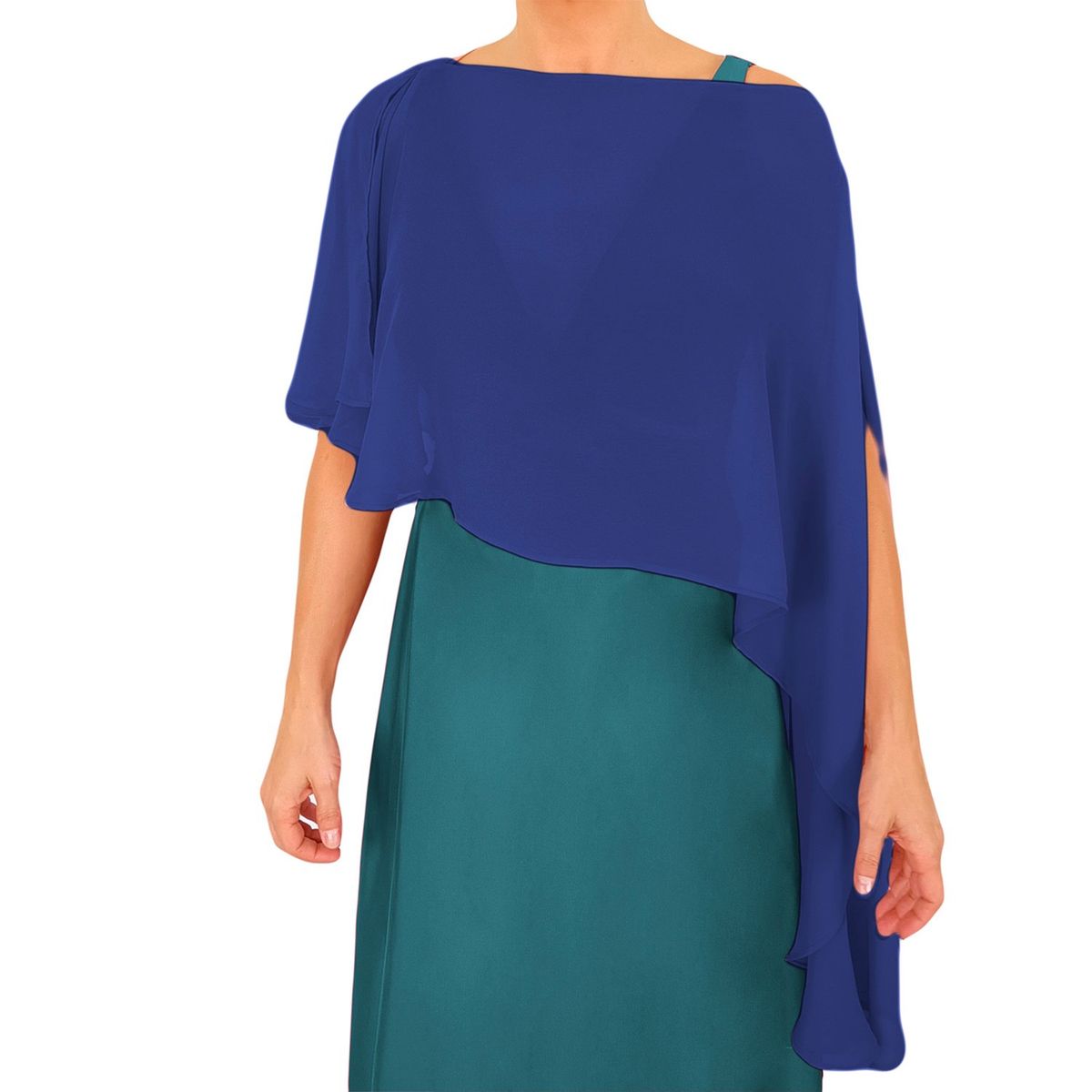 MARIA PASKARO - Tapado Capa Multiforma Catania Azulino Gasa Maria Paskaro - Azul Francia