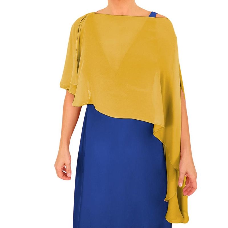 MARIA PASKARO - Tapado Capa Multiforma Catania Amarillo Gasa Maria Paskaro - Amarillo