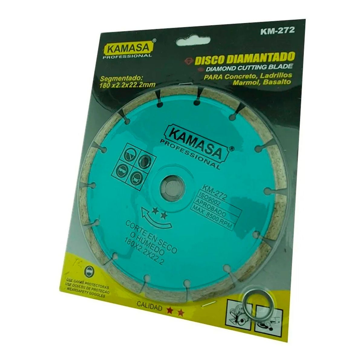 KAMASA - Disco Diamantado 7 180mm Corte Segmentado Concreto Kamasa